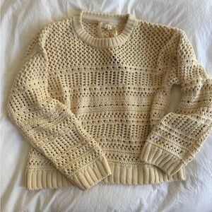 Faherty Women's M Cream Knit Sweater